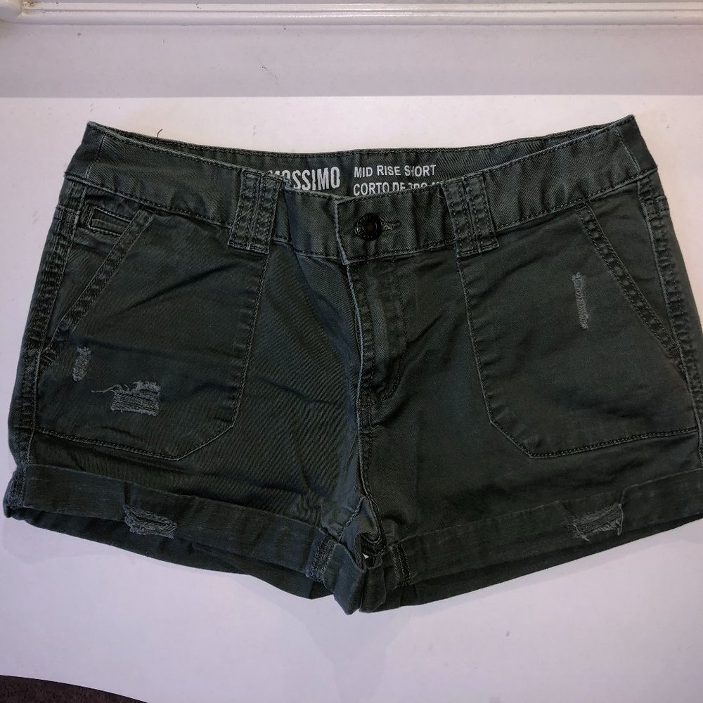 Army Green Booty Shorts Size 0